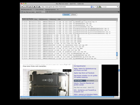 Interaktive Javascript-Konsole